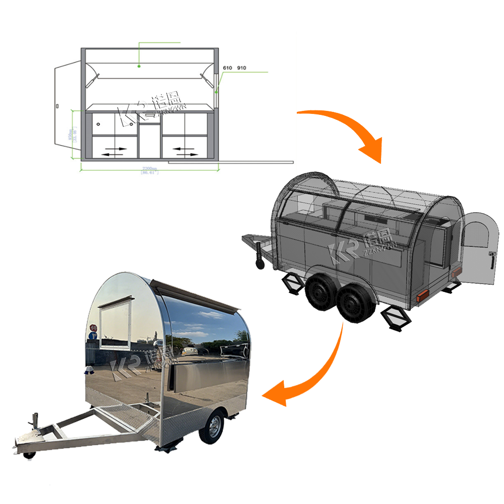 Rimorchio per Cibo da Strada,  - Hot Dog Vending Cart recensione e prezzo
